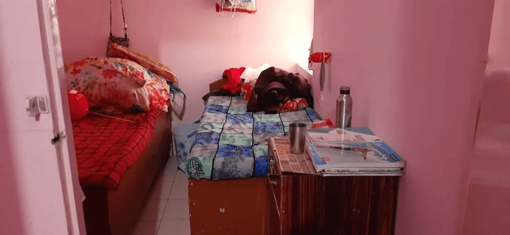 Furnished bedroom interior